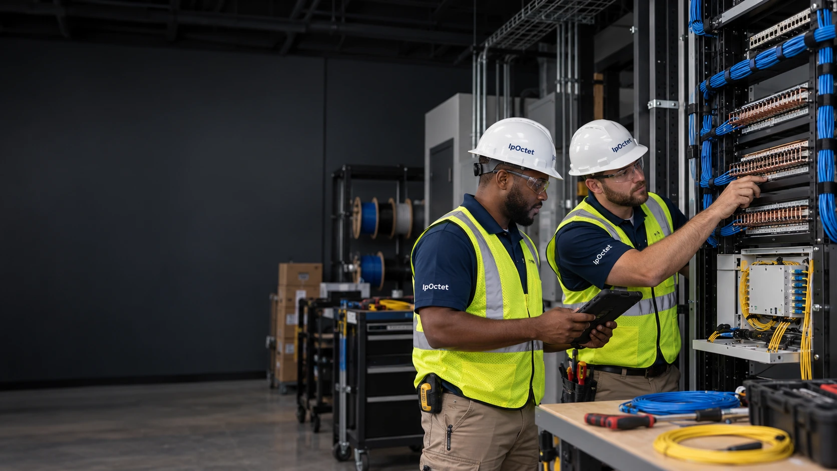 Illustrative solutions infrastructure and workplace scene