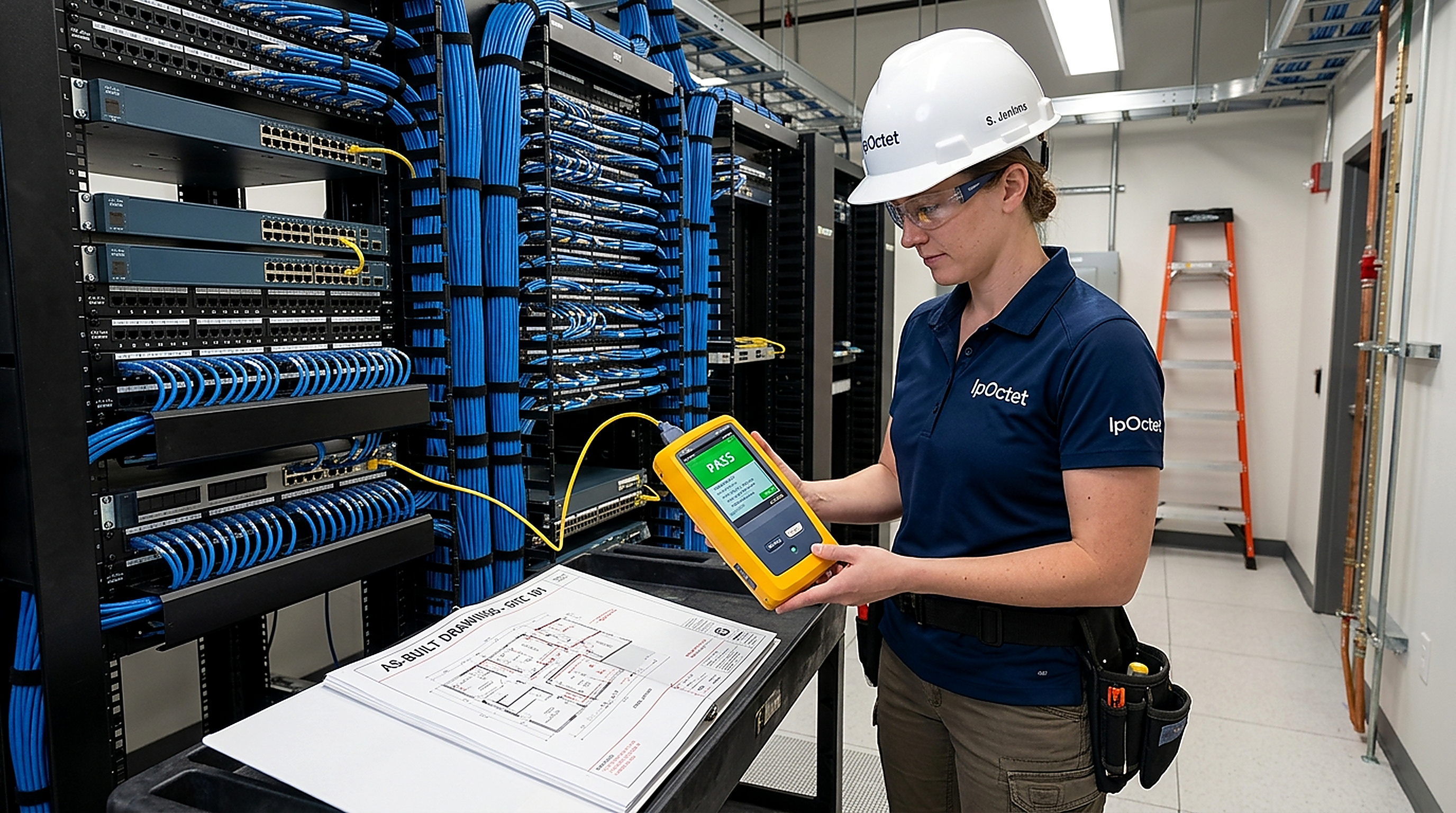 Illustrative field cable certification and turnover documentation